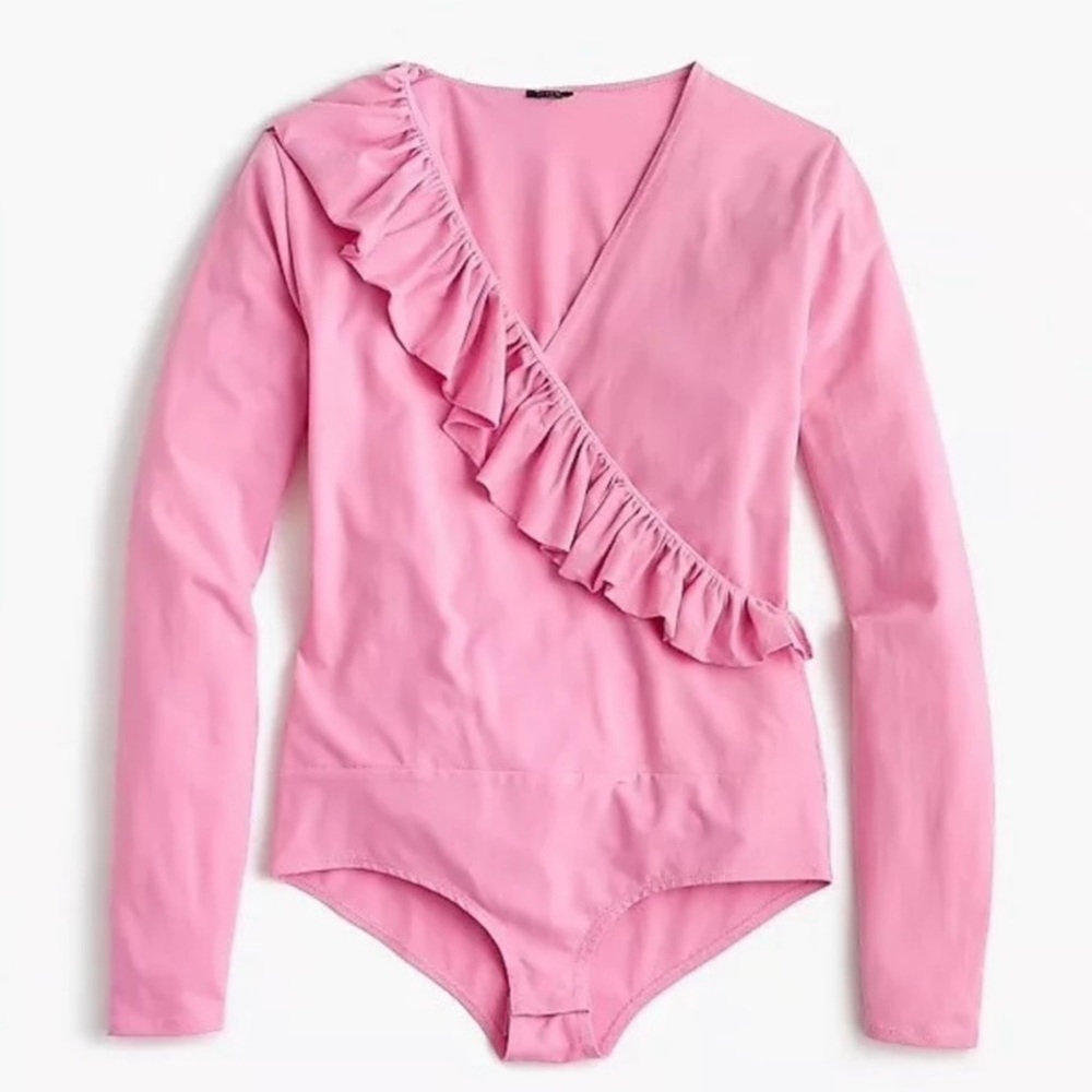 JCREW RUFFLE BODYSUIT SZ SMALL NWT